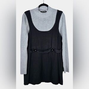 Cable & Gauge Black and Gray Layered Blouse